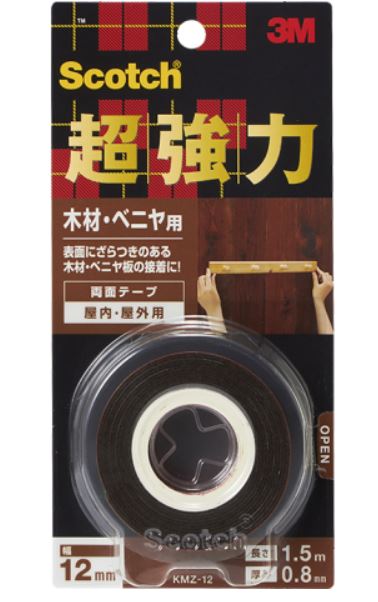 3M 思高 超強力雙面膠貼 - 木面用 KMZ-12